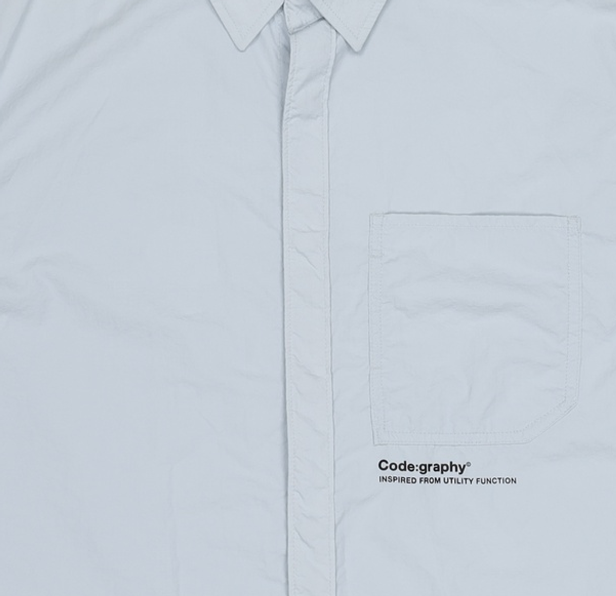 코드그라피(CGP) COOLCODE 화섬 반소매 포켓 셔츠_스카이블루 M