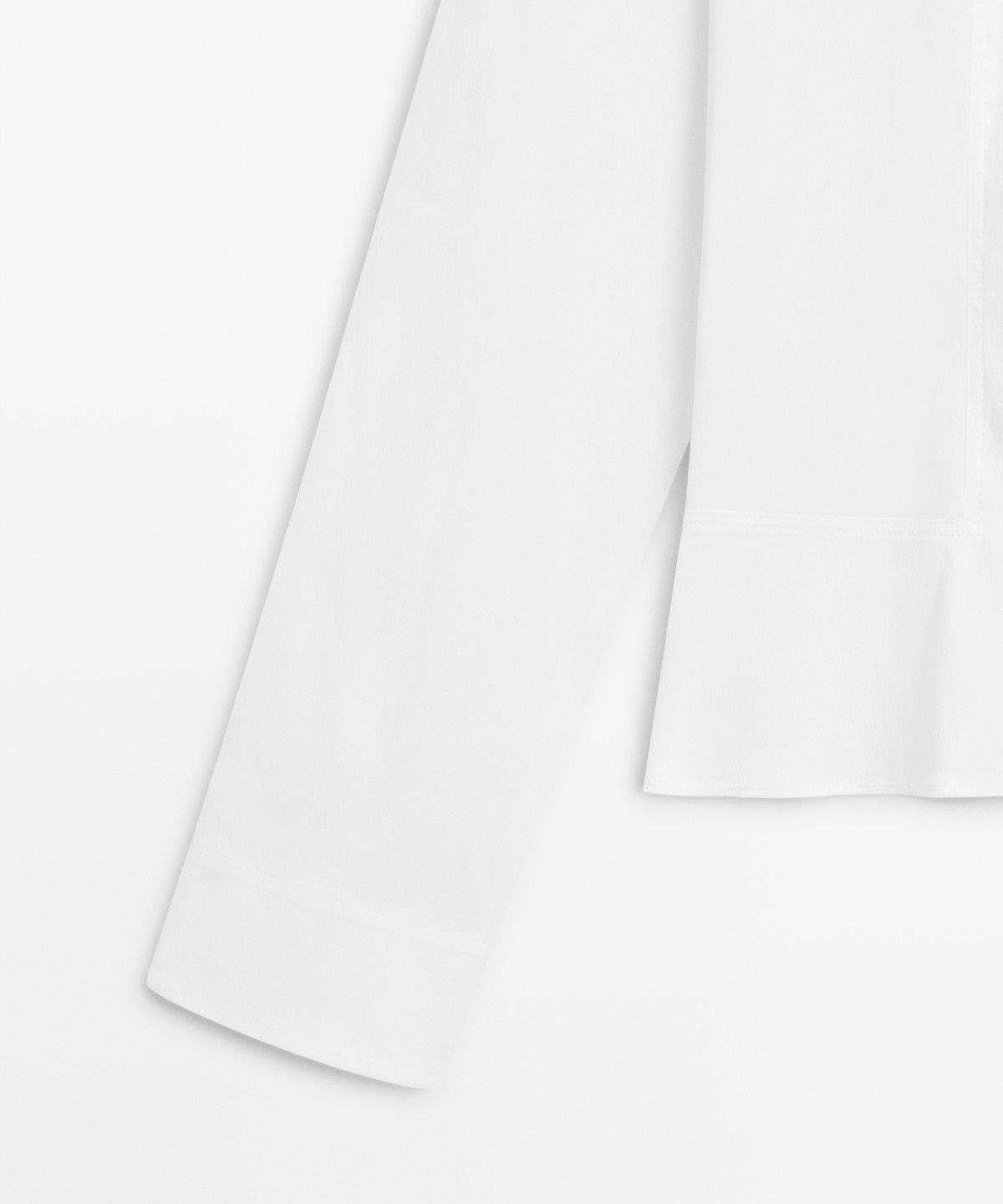 마시모두띠(MASSIMO DUTTI) 넥라인 디테일 포플린 셔츠