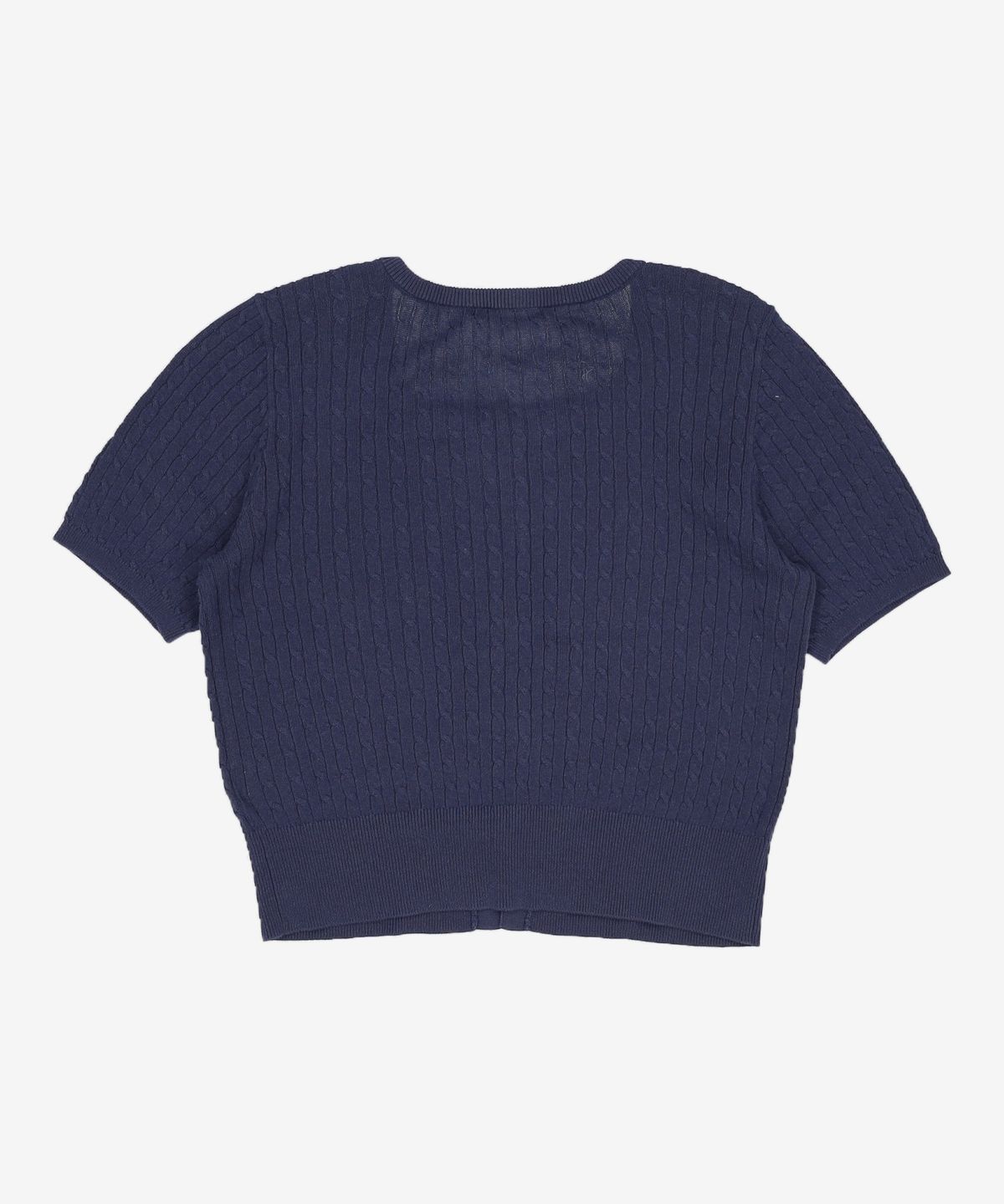 미쏘(MIXXO) 스퀘어넥 케이블 반팔 가디건_MIWCKE518T L