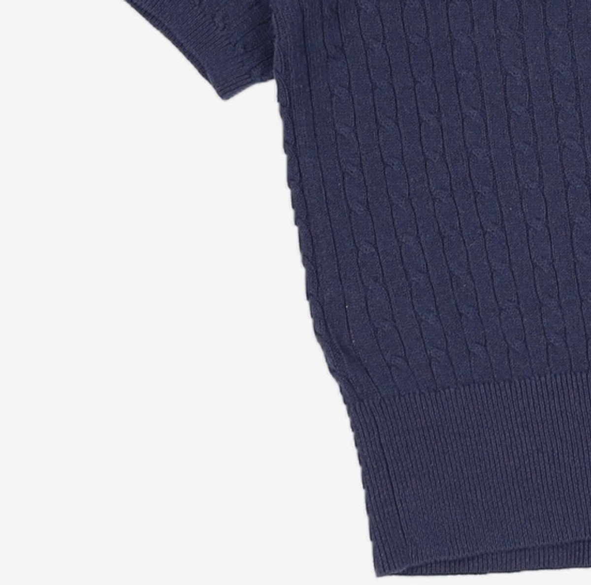 미쏘(MIXXO) 스퀘어넥 케이블 반팔 가디건_MIWCKE518T L