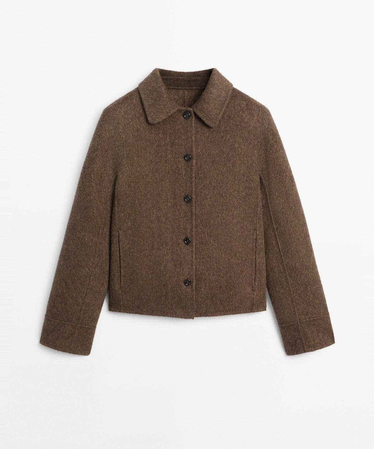 마시모두띠(MASSIMO DUTTI) 버튼 디테일 쇼트 코트