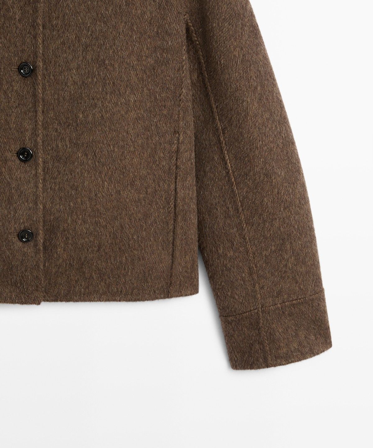 마시모두띠(MASSIMO DUTTI) 버튼 디테일 쇼트 코트
