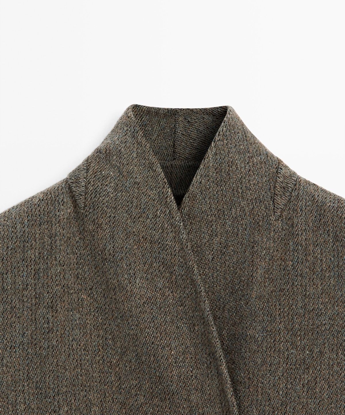 마시모두띠(MASSIMO DUTTI) 버튼 디테일 미디 더블 코트