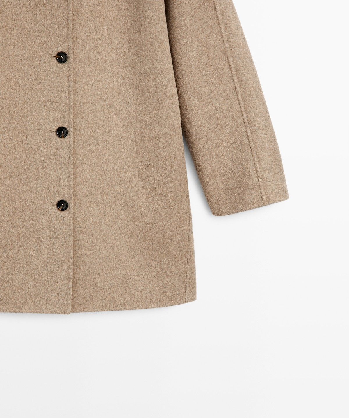 마시모두띠(MASSIMO DUTTI) 멜란지 칼라 디테일 코트