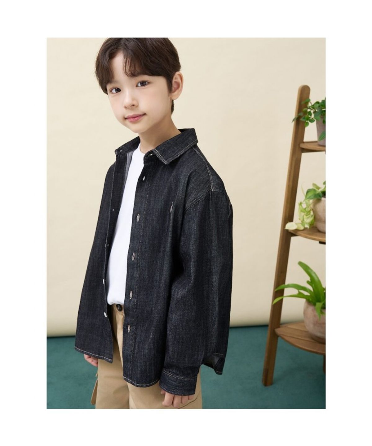 빈폴 키즈(BEANPOLE KIDS) [Essential] 데님 셔츠  블랙 (BI6864UE15)
