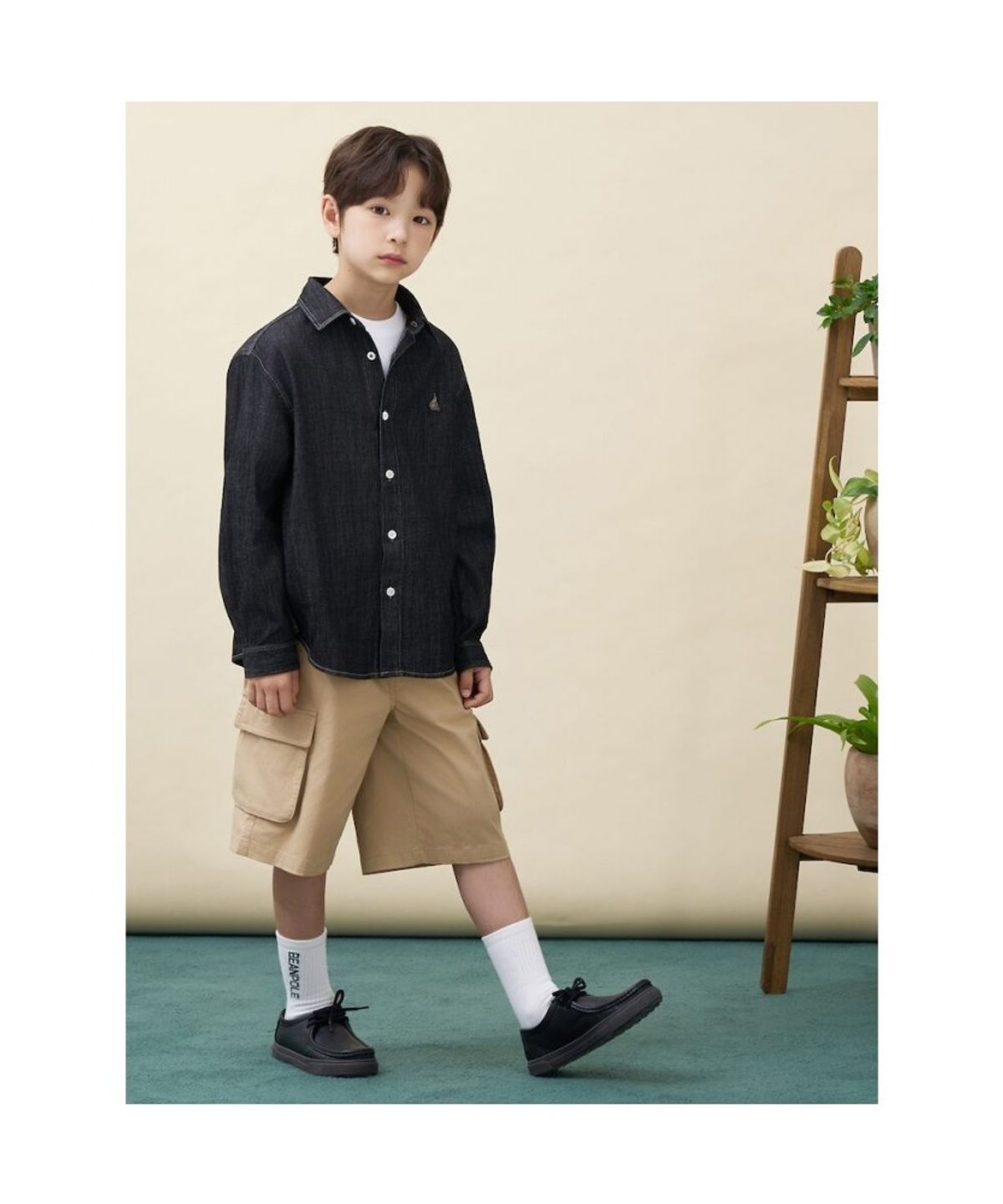 빈폴 키즈(BEANPOLE KIDS) [Essential] 데님 셔츠  블랙 (BI6864UE15)