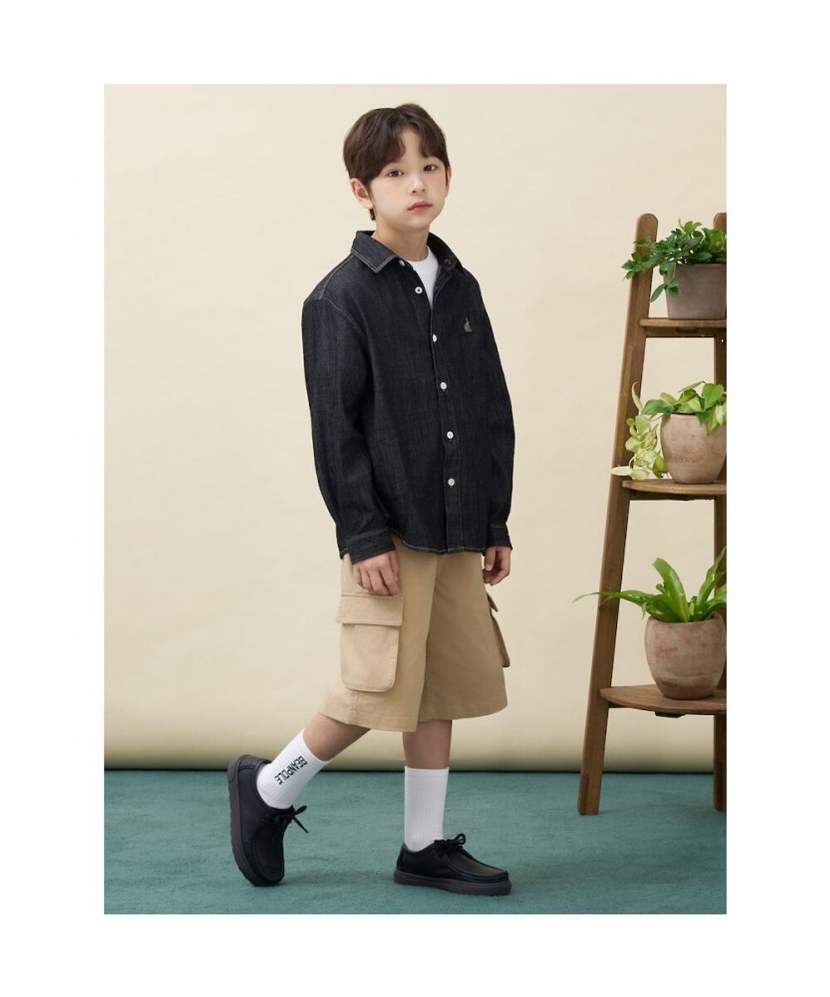 빈폴 키즈(BEANPOLE KIDS) [Essential] 데님 셔츠  블랙 (BI6864UE15)