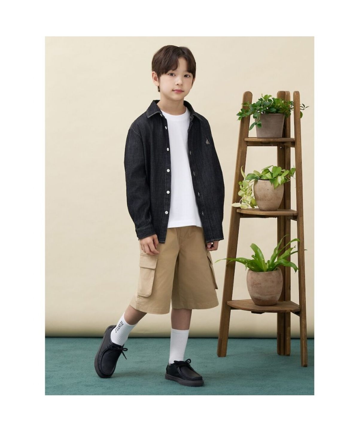 빈폴 키즈(BEANPOLE KIDS) [Essential] 데님 셔츠  블랙 (BI6864UE15)