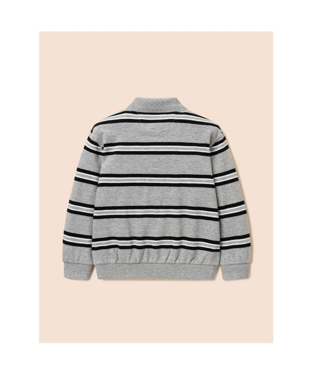 빈폴 키즈(BEANPOLE KIDS) 멀티 스트라이프 티칼라 스웻셔츠  그레이 (BI6841U013)