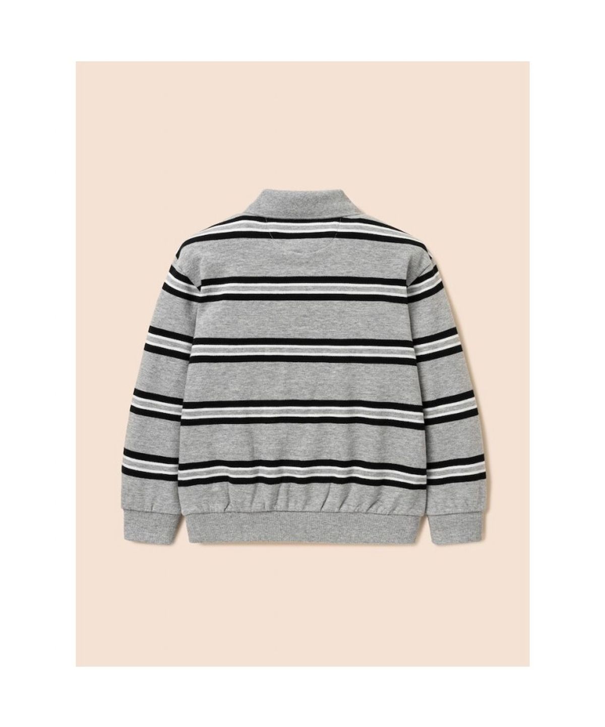 빈폴 키즈(BEANPOLE KIDS) 멀티 스트라이프 티칼라 스웻셔츠  그레이 (BI6841U013)