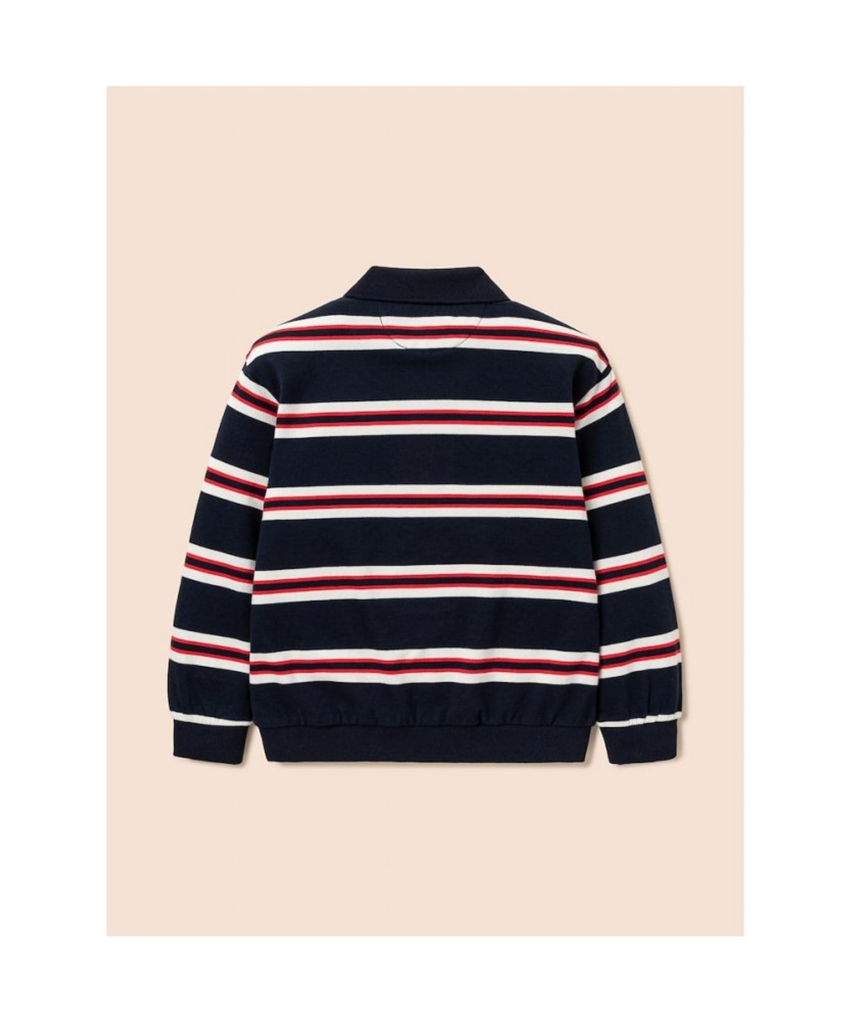빈폴 키즈(BEANPOLE KIDS) 멀티 스트라이프 티칼라 스웻셔츠  네이비 (BI6841U01R)