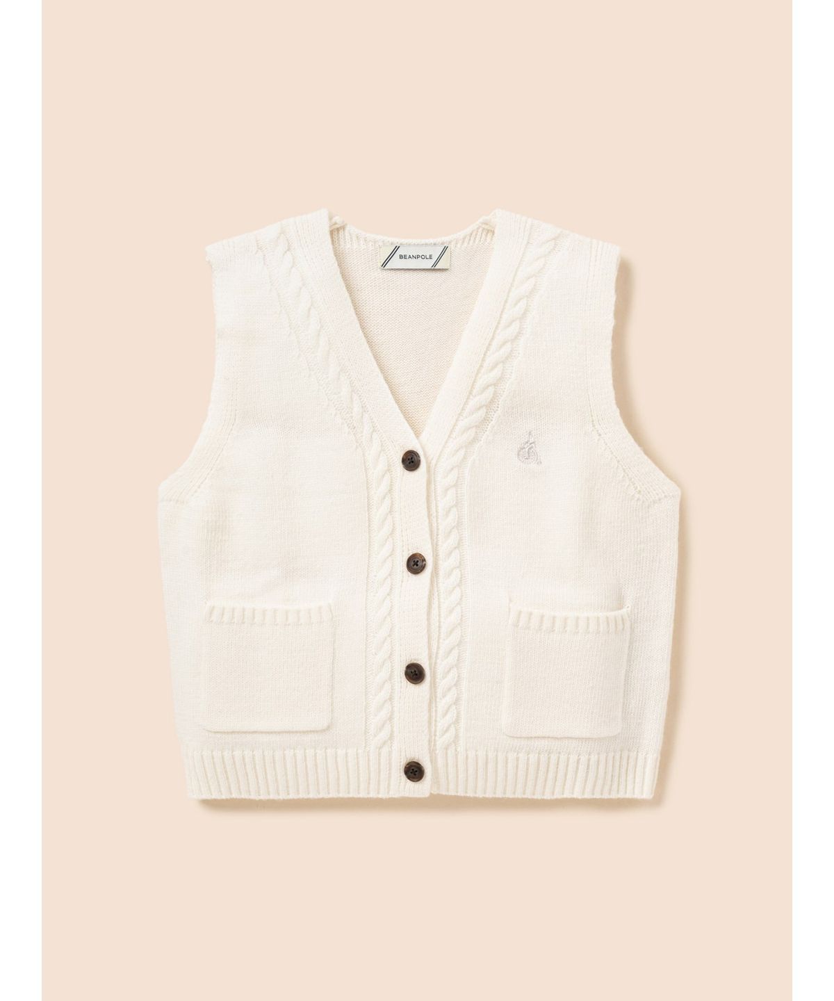 빈폴 키즈(BEANPOLE KIDS) 여아 울 케이블 오픈형 니트 베스트  아이보리 (BI6851G010)