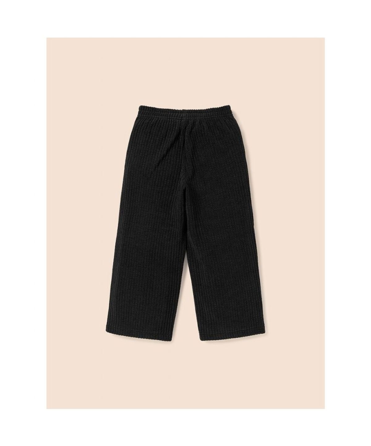 빈폴 키즈(BEANPOLE KIDS) 여아 소프트 골지 세미 와이드 팬츠  블랙 (BI6821G035)
