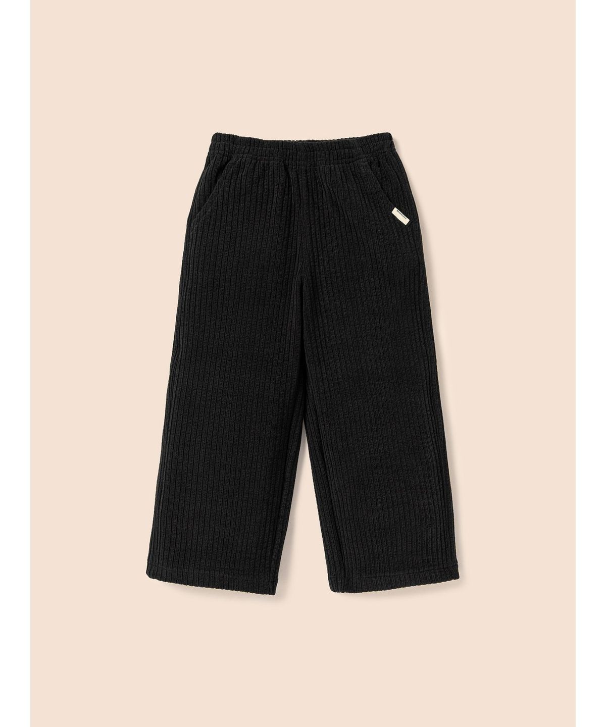 빈폴 키즈(BEANPOLE KIDS) 여아 소프트 골지 세미 와이드 팬츠  블랙 (BI6821G035)