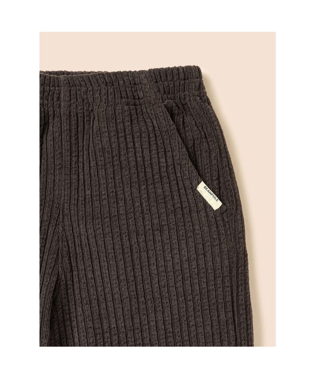 빈폴 키즈(BEANPOLE KIDS) 여아 소프트 골지 세미 와이드 팬츠  브라운 (BI6821G03D)