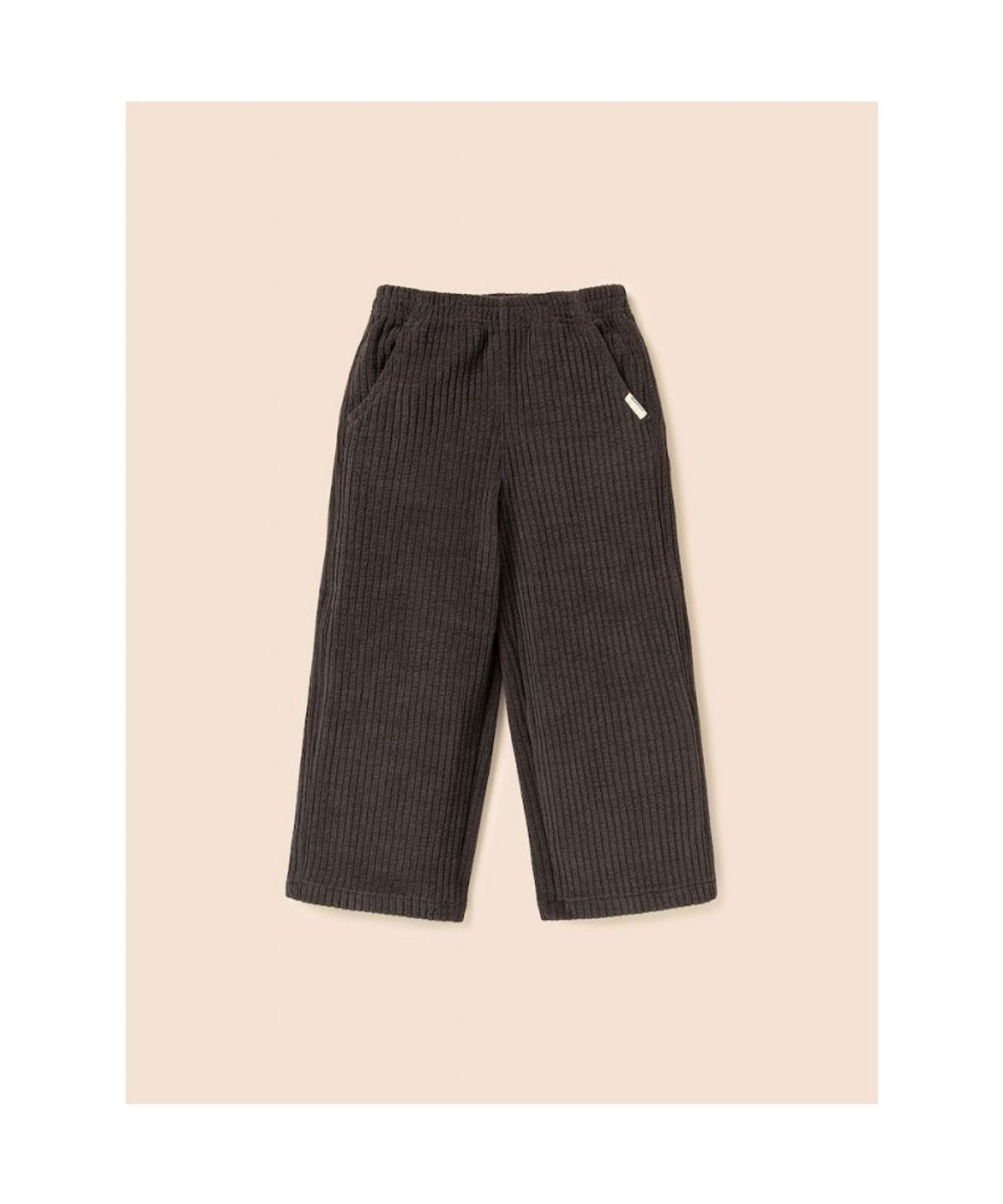 빈폴 키즈(BEANPOLE KIDS) 여아 소프트 골지 세미 와이드 팬츠  브라운 (BI6821G03D)