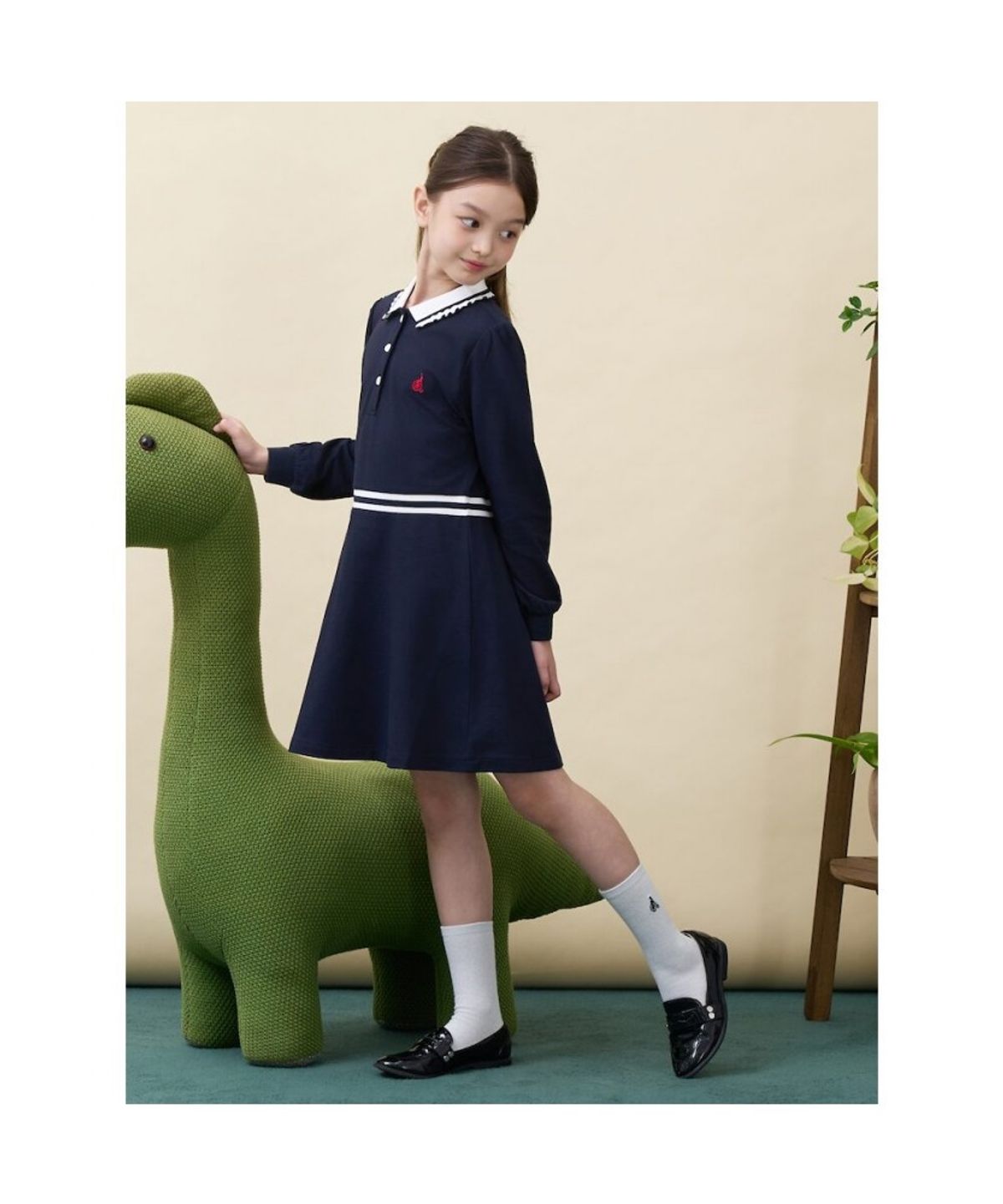 빈폴 키즈(BEANPOLE KIDS) [Essential] 신학기 피케 원피스  네이비 (BI6871GE1R)