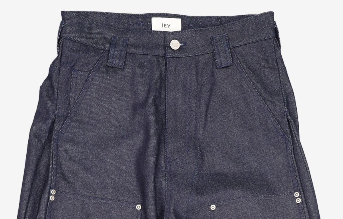 이에이(IEY) NU-MAC CARPENTER PANTS Dark Blue Camo M