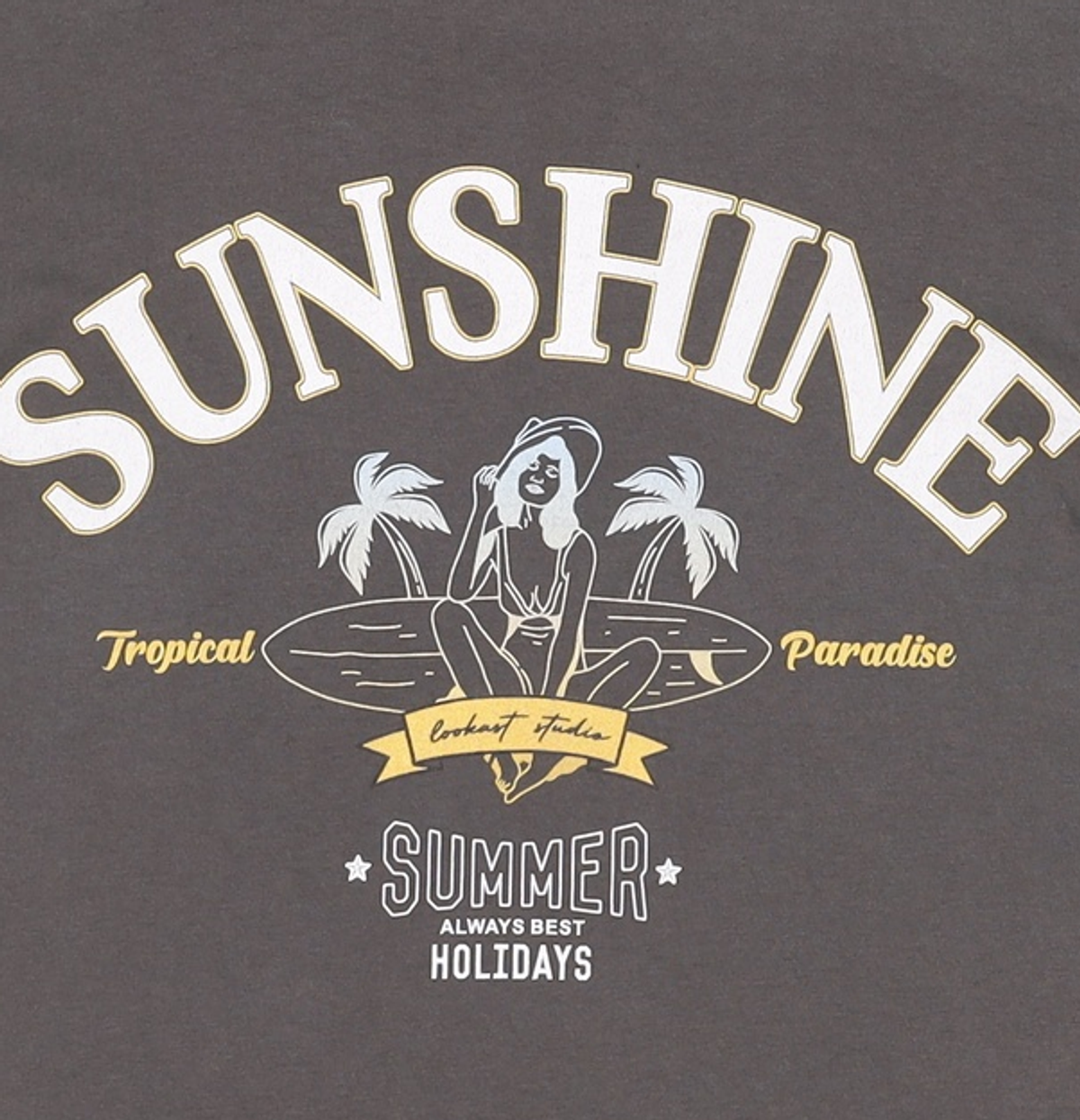 룩캐스트(LOOKAST) 차콜 썬샤인 티셔츠 / CHARCOAL SUNSHINE T-SHIRT ONE