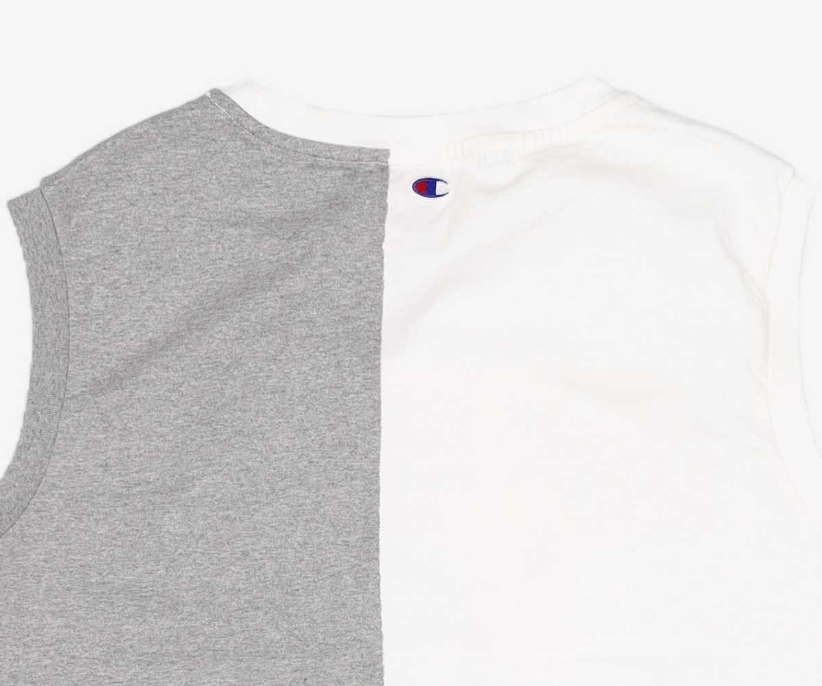 챔피온(CHAMPION) 여성 언발란스 멀티 슬리브리스 티셔츠 White L