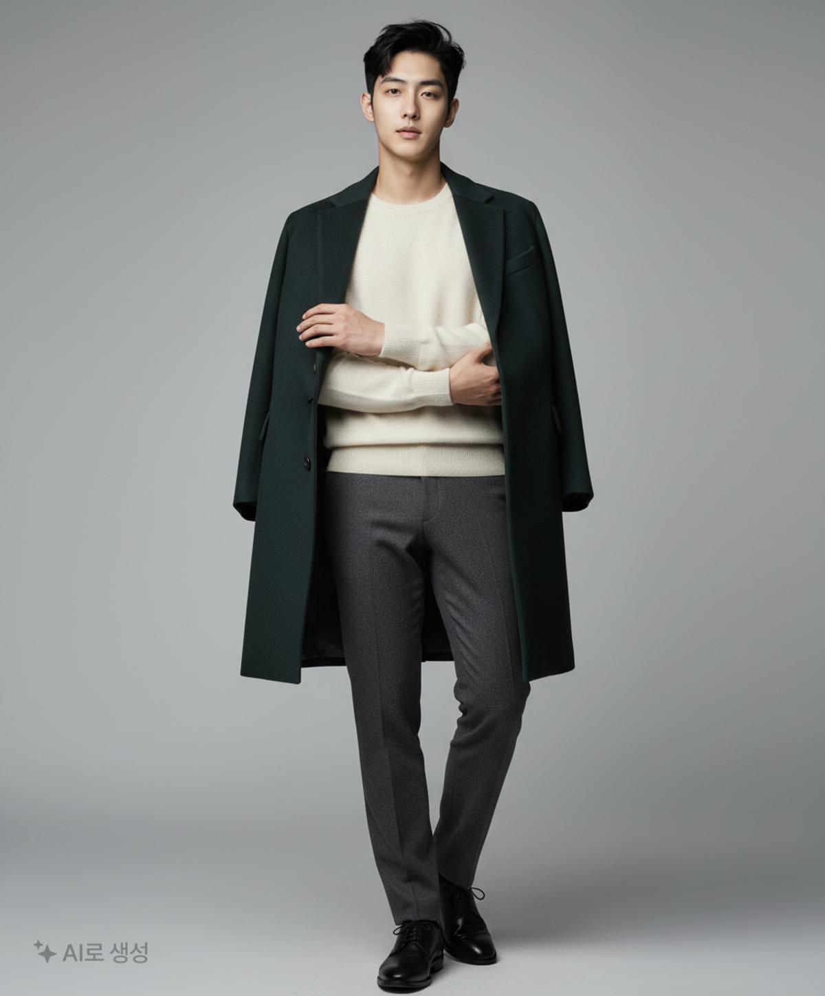 무신사 스탠다드(MUSINSA STANDARD) 겨울 싱글 코트 L
