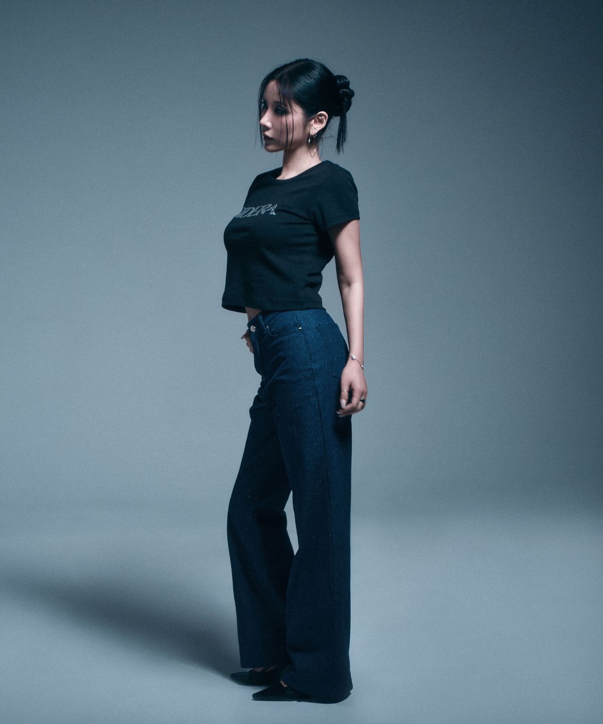 시데라(SIDERA) Twilight Glitter Straight Denim
