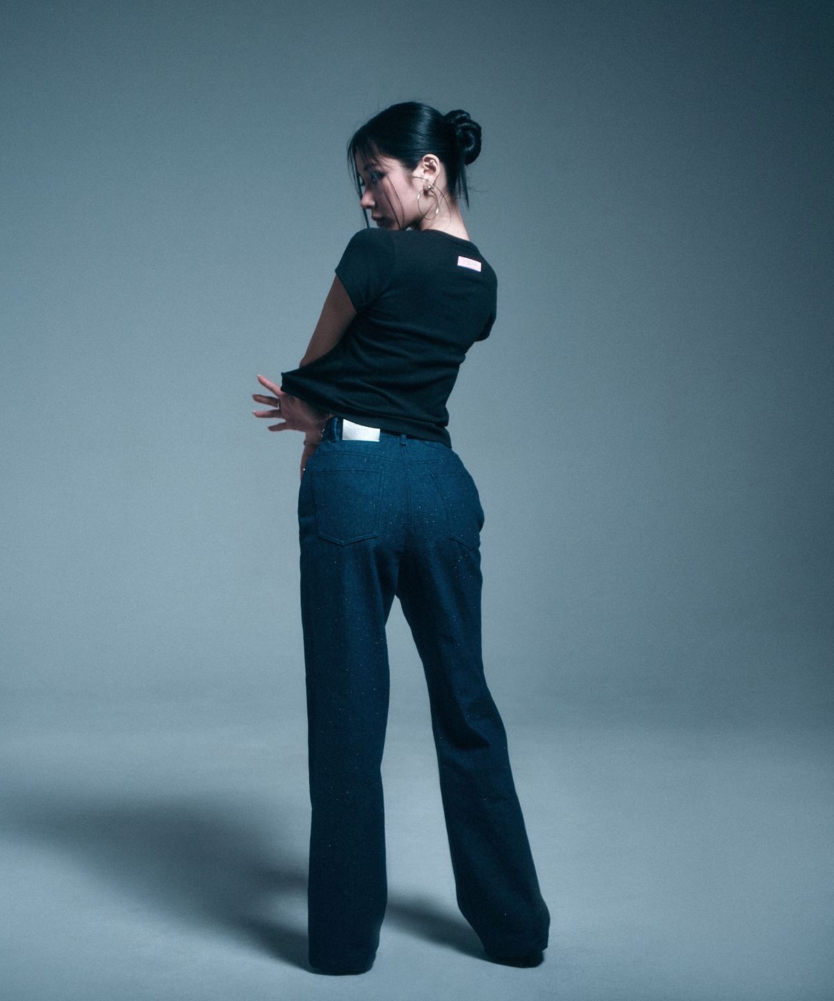 시데라(SIDERA) Twilight Glitter Straight Denim