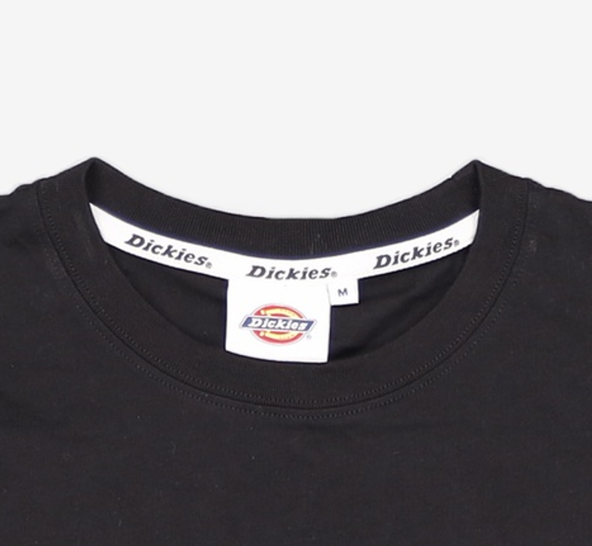 디키즈(DICKIES) 우먼스 로고 크롭 티셔츠 Black M