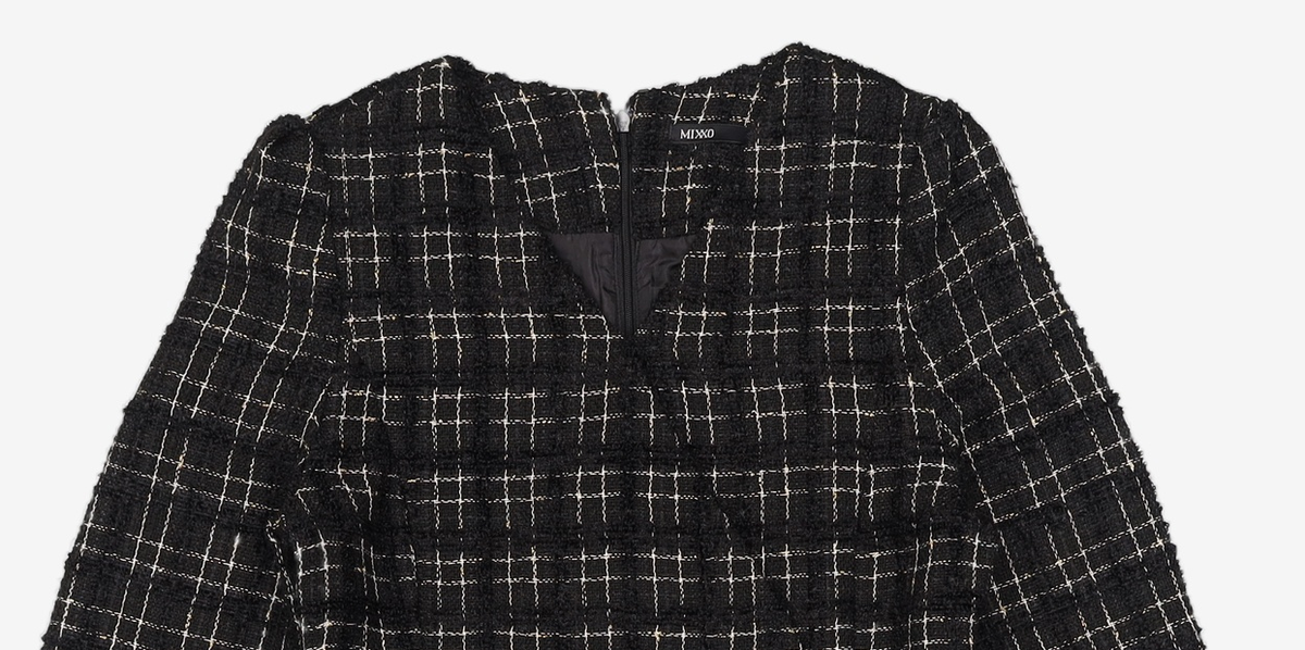미쏘(MIXXO) 트위드 랩디테일원피스 MIWOWC111G S