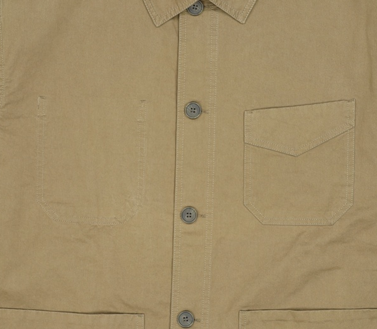 커스텀어클락(COSTUME O’CLOCK) 코튼 프렌치 워시드 워크자켓 카키 COOSJK041KHAKI M