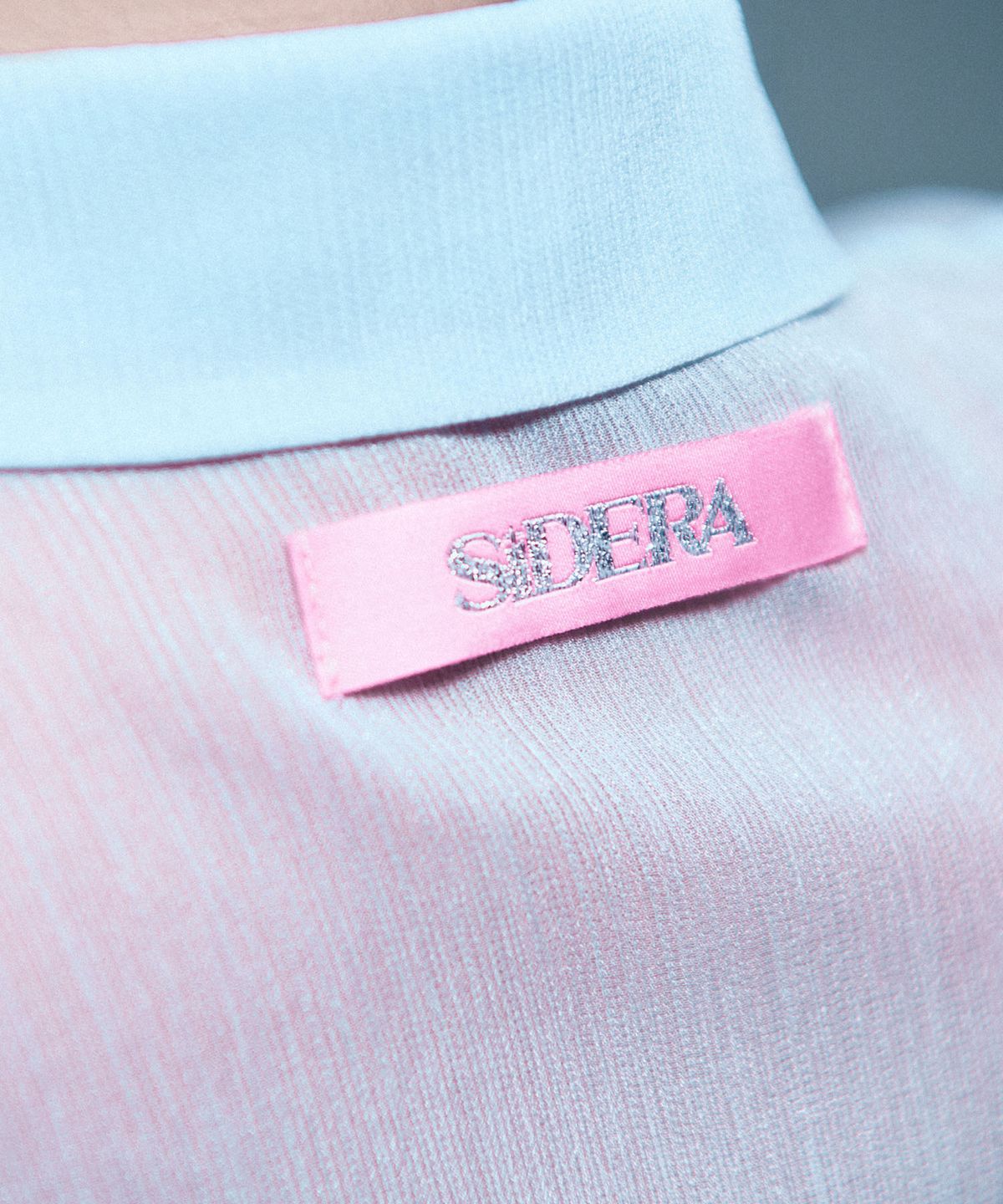 시데라(SIDERA) Whisper Glitter Sheer Shirt [Blue]