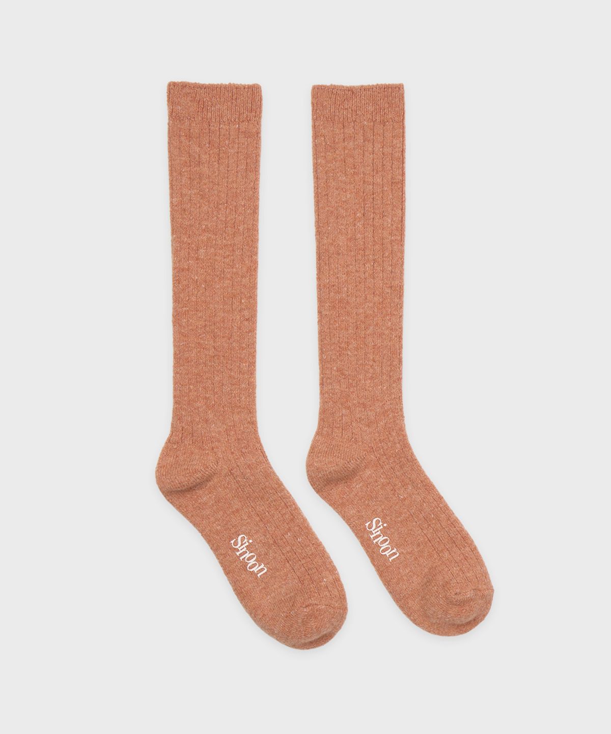 시눈(SINOON) WOOL BLEND CREW SOCKS (Apricot)
