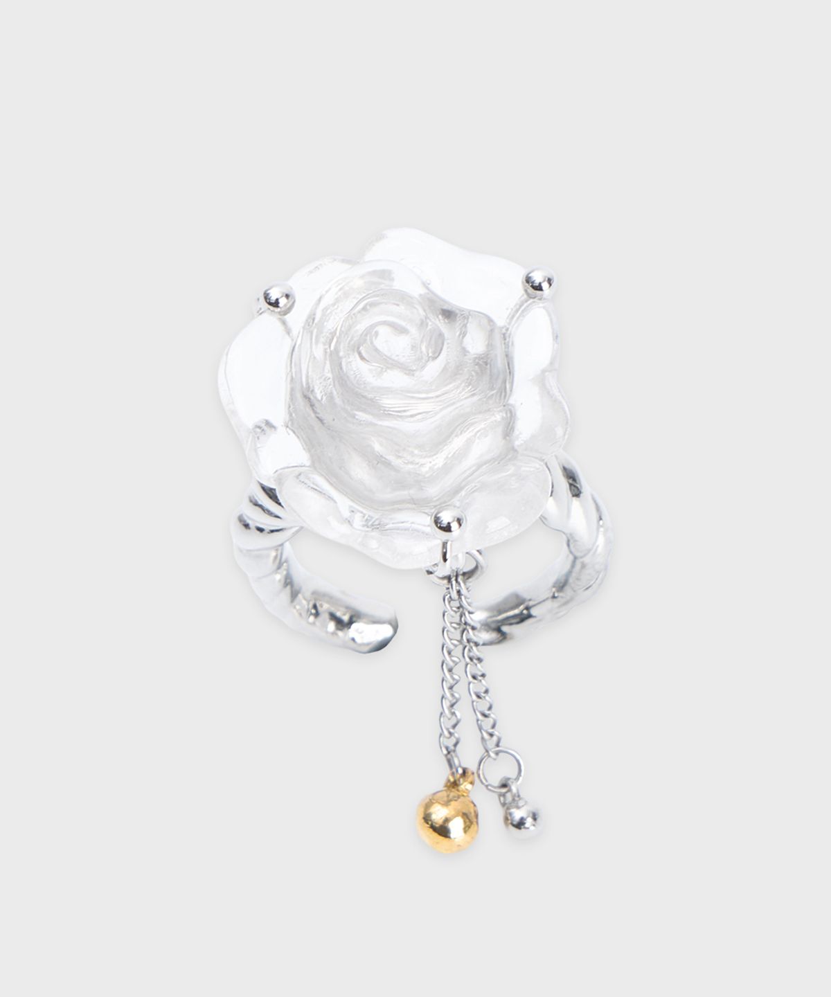 시눈(SINOON) Rose Drop Ring (Silver)