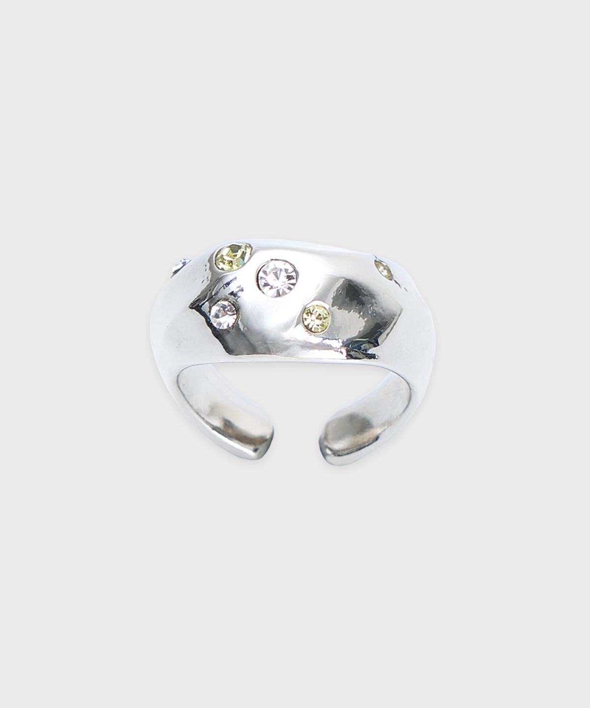 시눈(SINOON) Cubic Bold Ring (Silver)