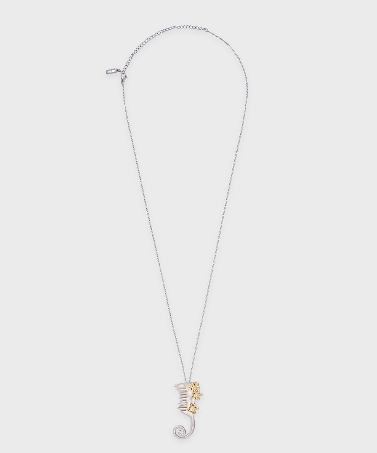 시눈(SINOON) Bloom Brush Necklace (Silver Gold)