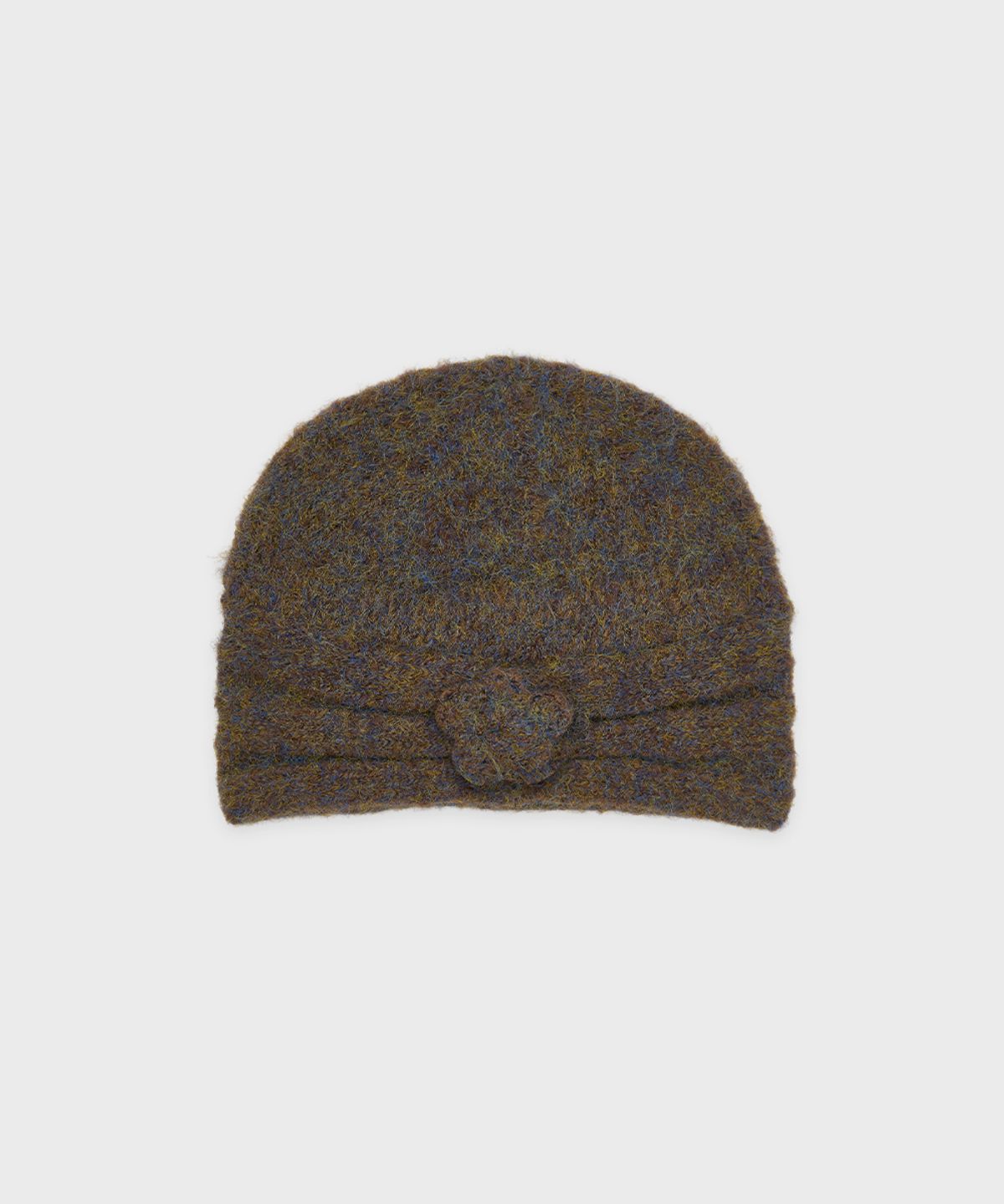 시눈(SINOON) Flower Shirring Beanie (Wood Brown)