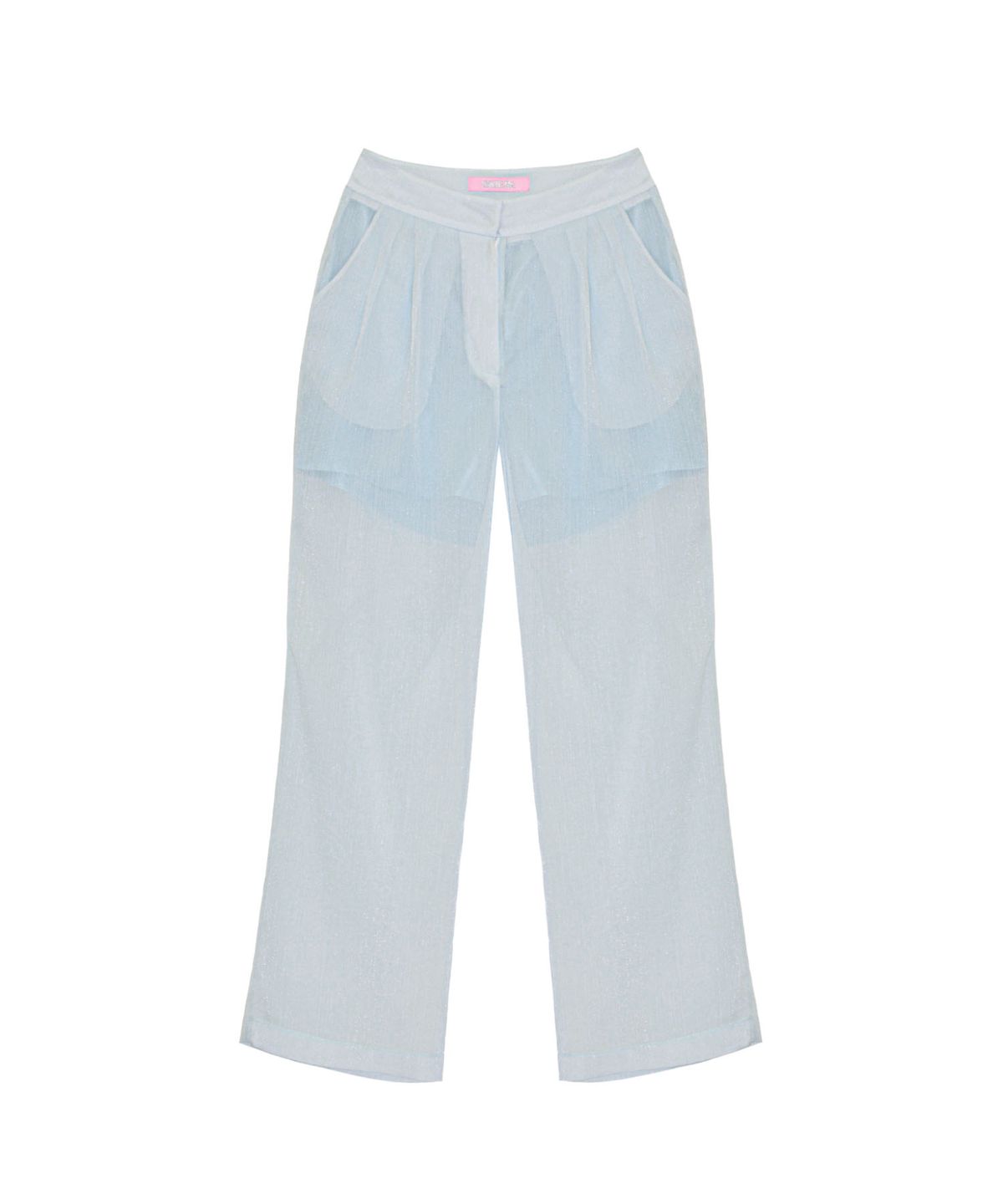 시데라(SIDERA) Whisper Glitter Sheer Pants [Blue]