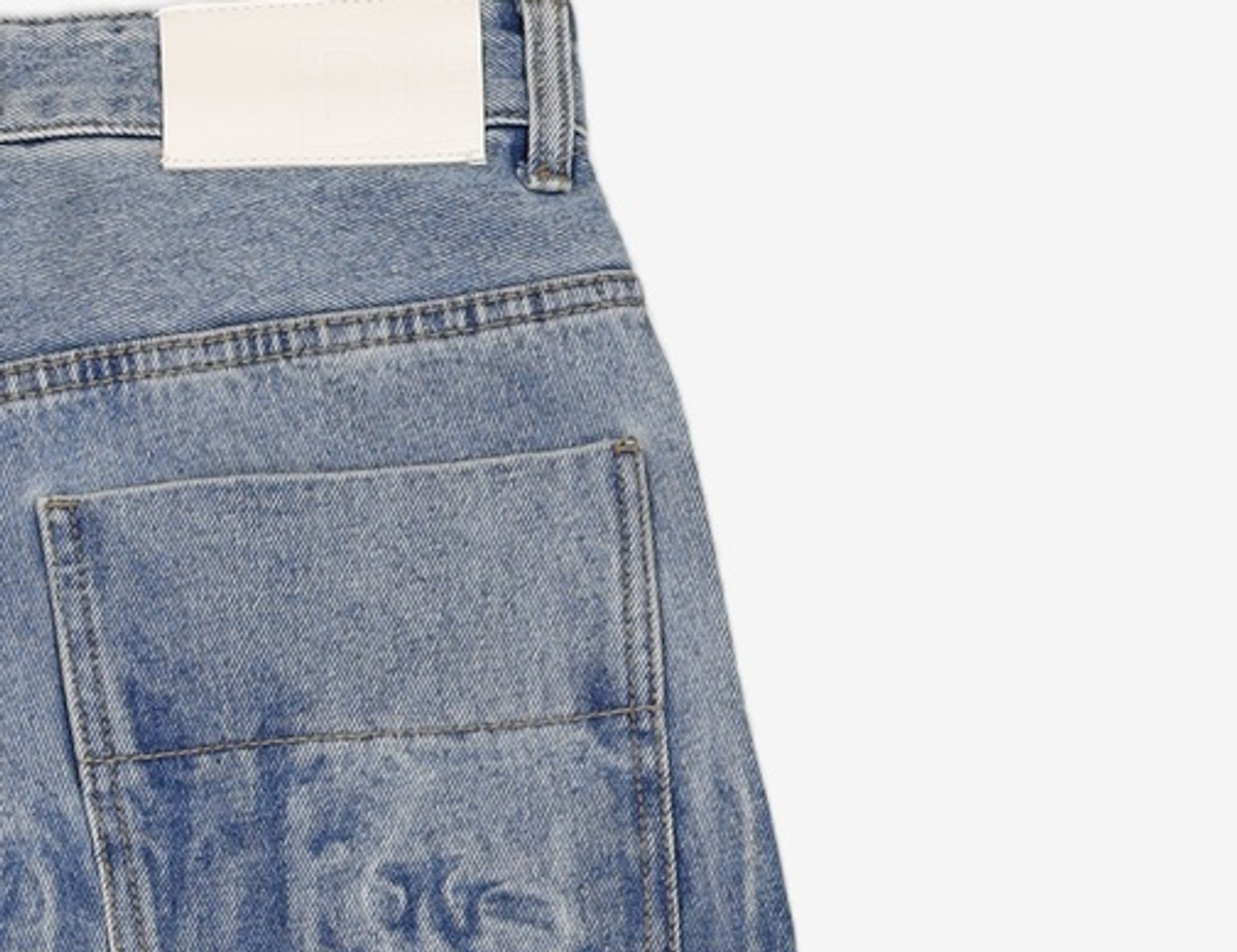 데케트(DECET) Mid Rise Wide Jeans DCPT027BlueCenter 30