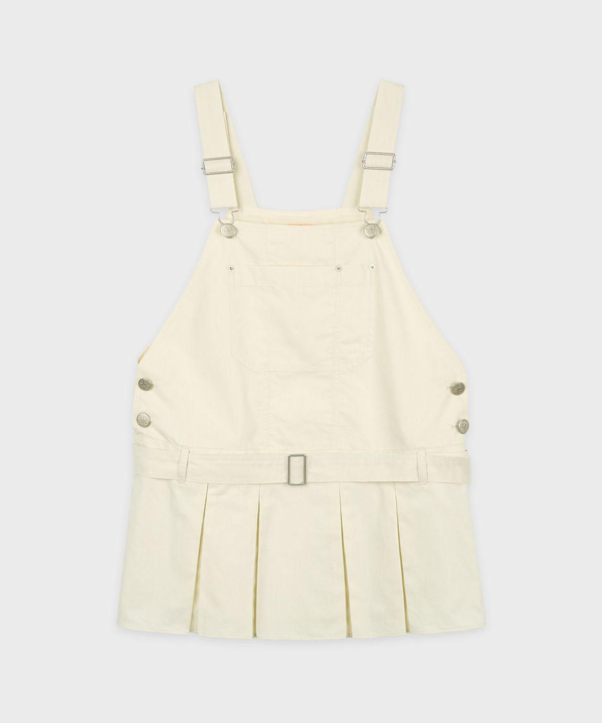 시눈(SINOON) Pleats Mini Overall (Cream)