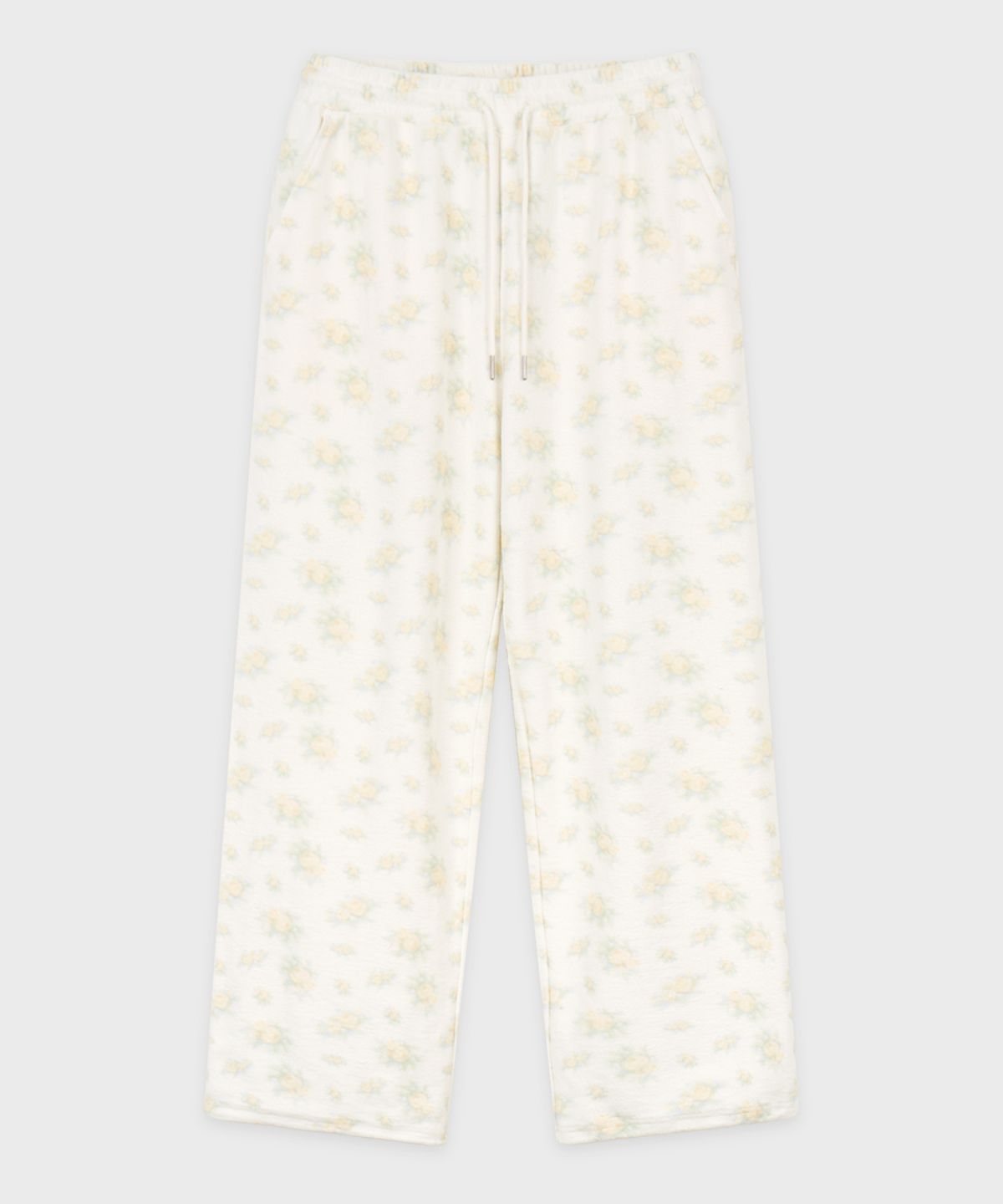 시눈(SINOON) Double Floral Artwork Jogger Pants (Yellow)