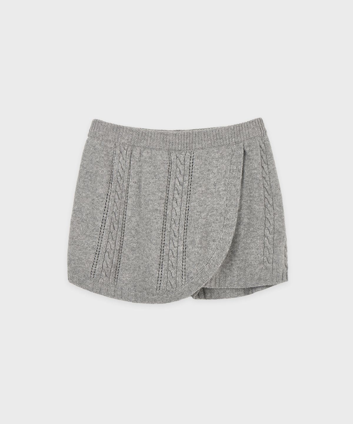 시눈(SINOON) Cable Knit Short Pants (Melange Grey)