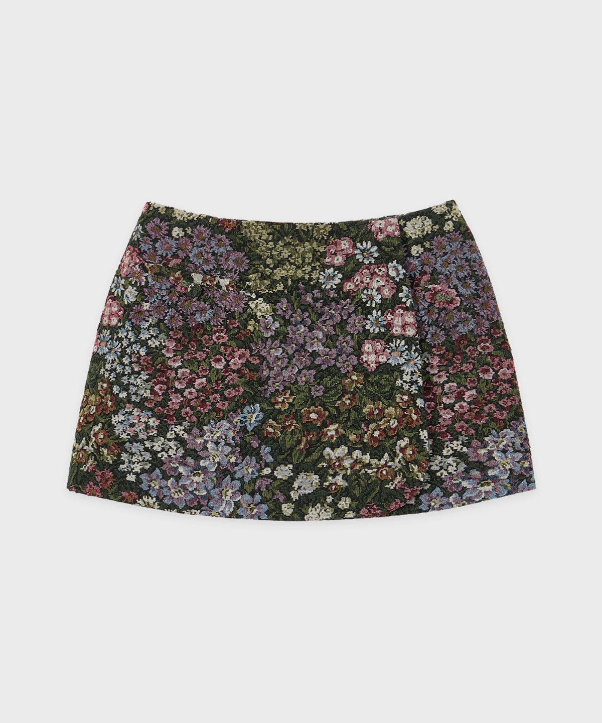 시눈(SINOON) Jacquard Wrap Skirt (Black)