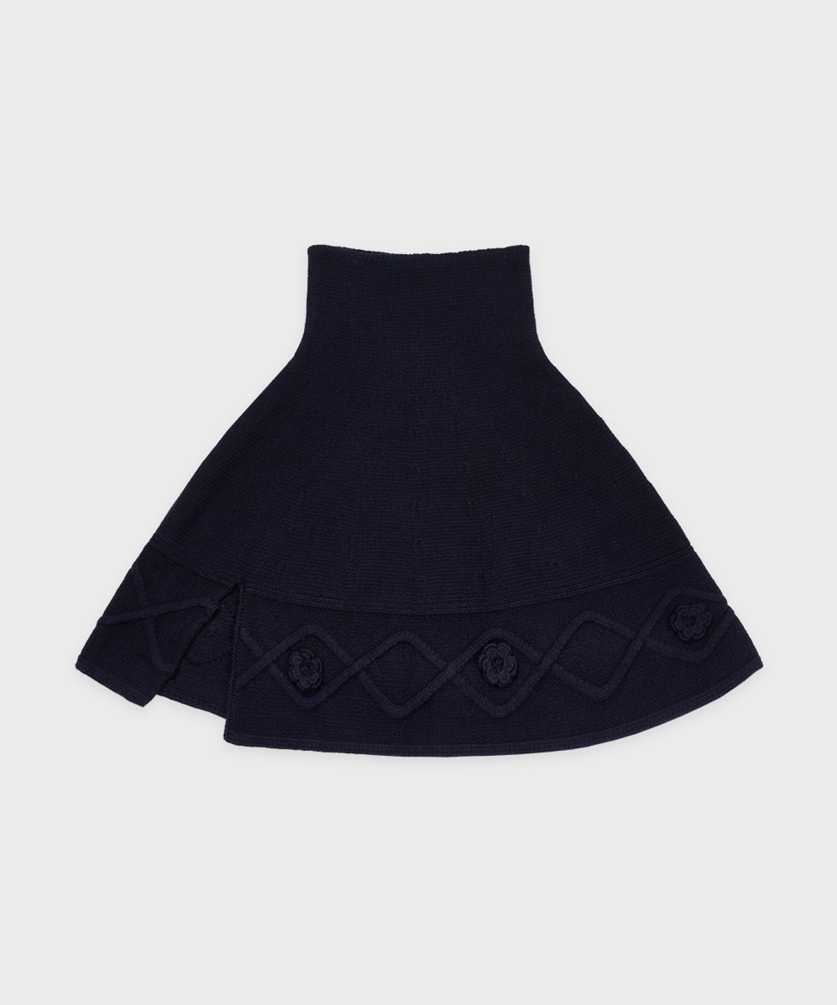 시눈(SINOON) High Neck Knit Cape (Navy)