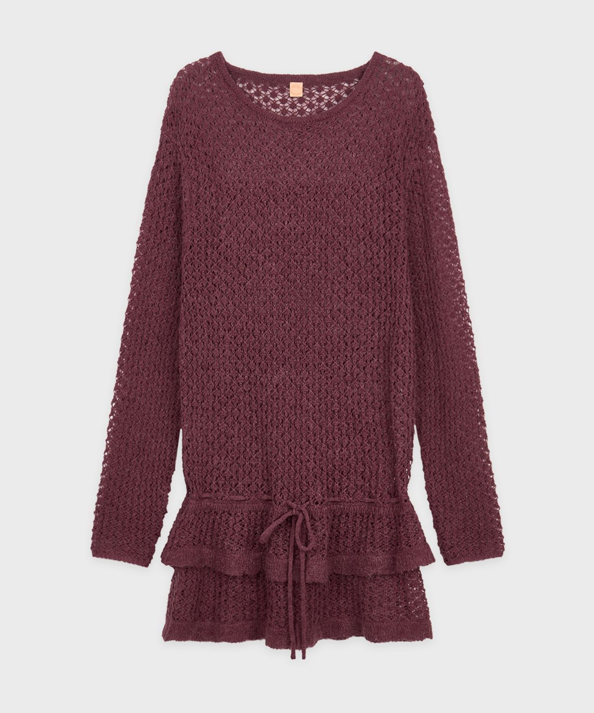 시눈(SINOON) Openwork Knit Pullover (Cherry)