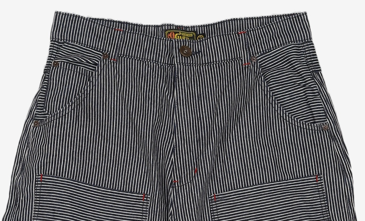 오가프(OGARP) Hickory Stripe Denim Pants Black 2