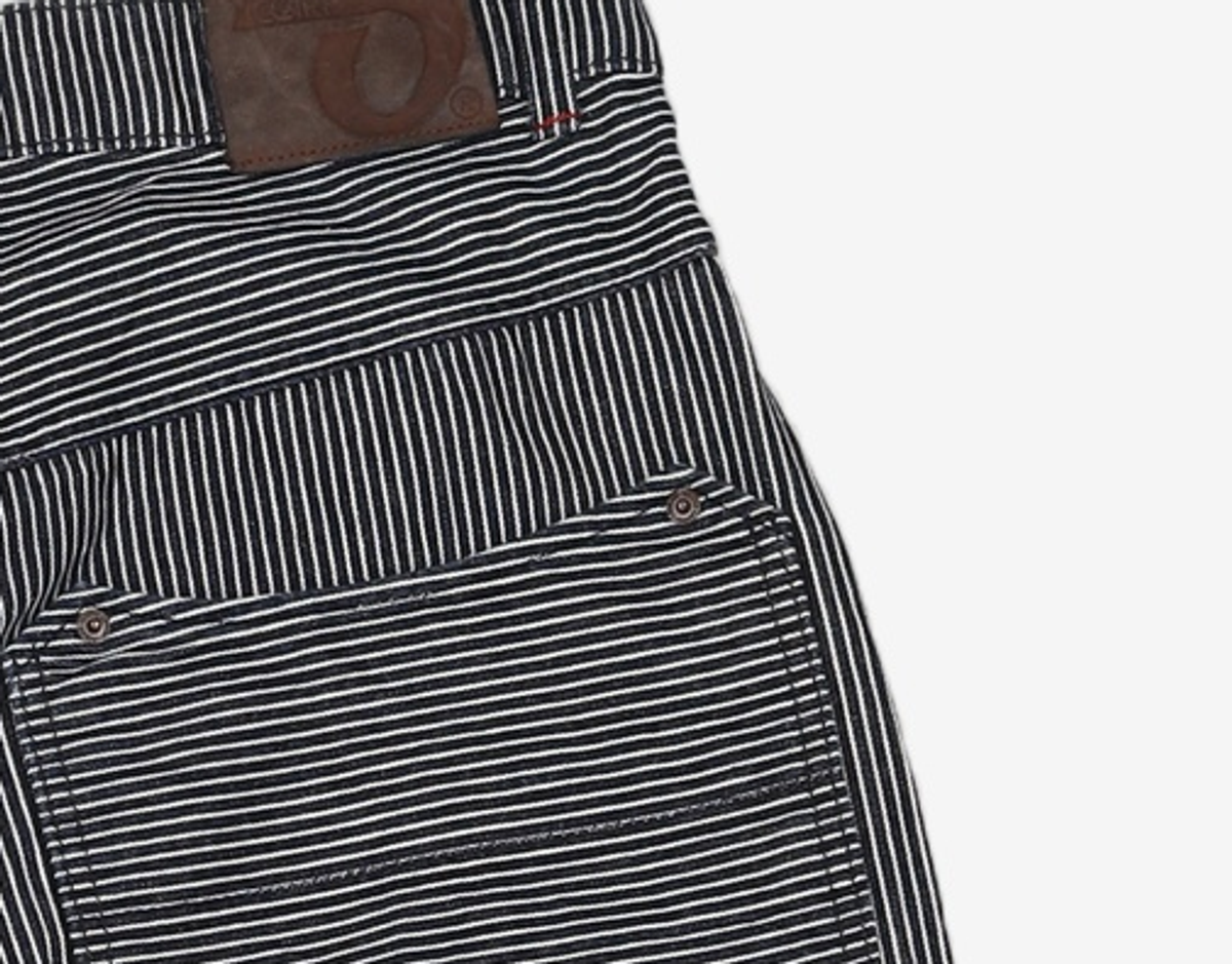 오가프(OGARP) Hickory Stripe Denim Pants Black 2