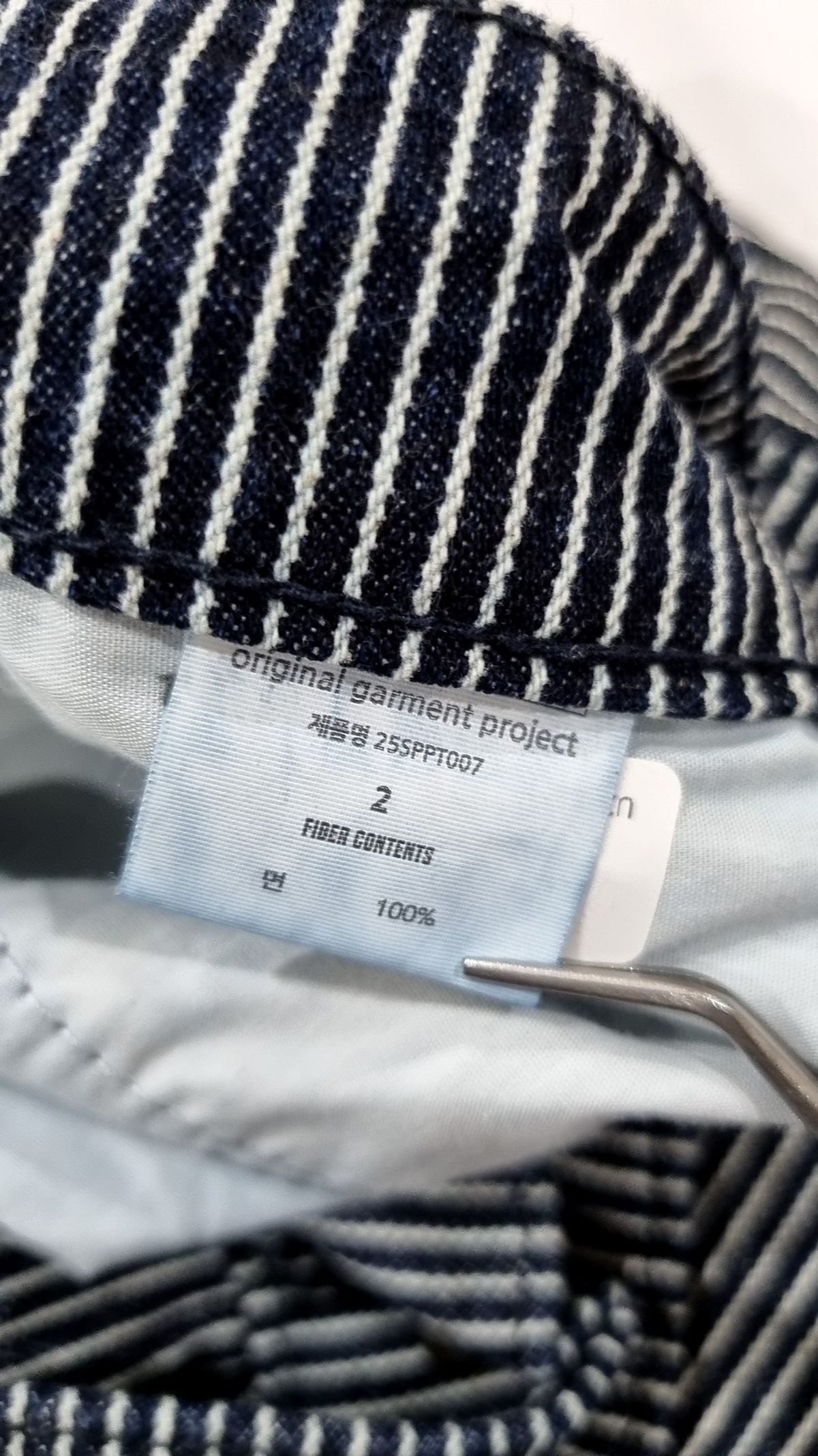 오가프(OGARP) Hickory Stripe Denim Pants Black 2