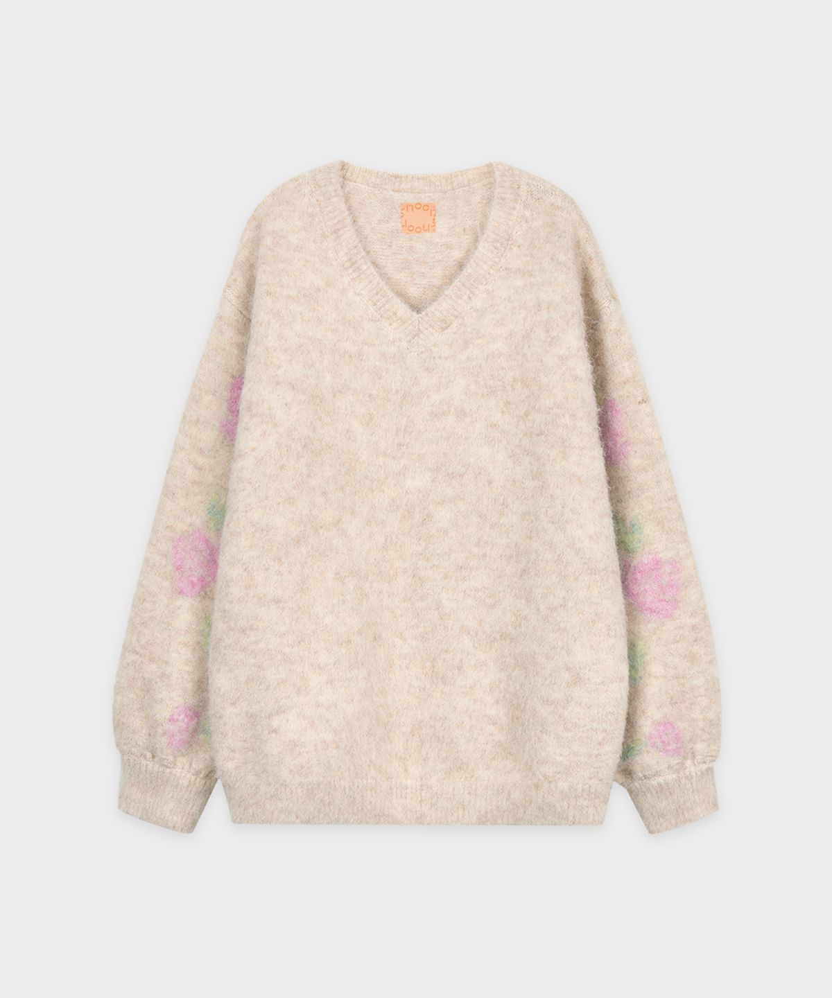시눈(SINOON) Floral Jacquard Knit Pullover (Ivory)