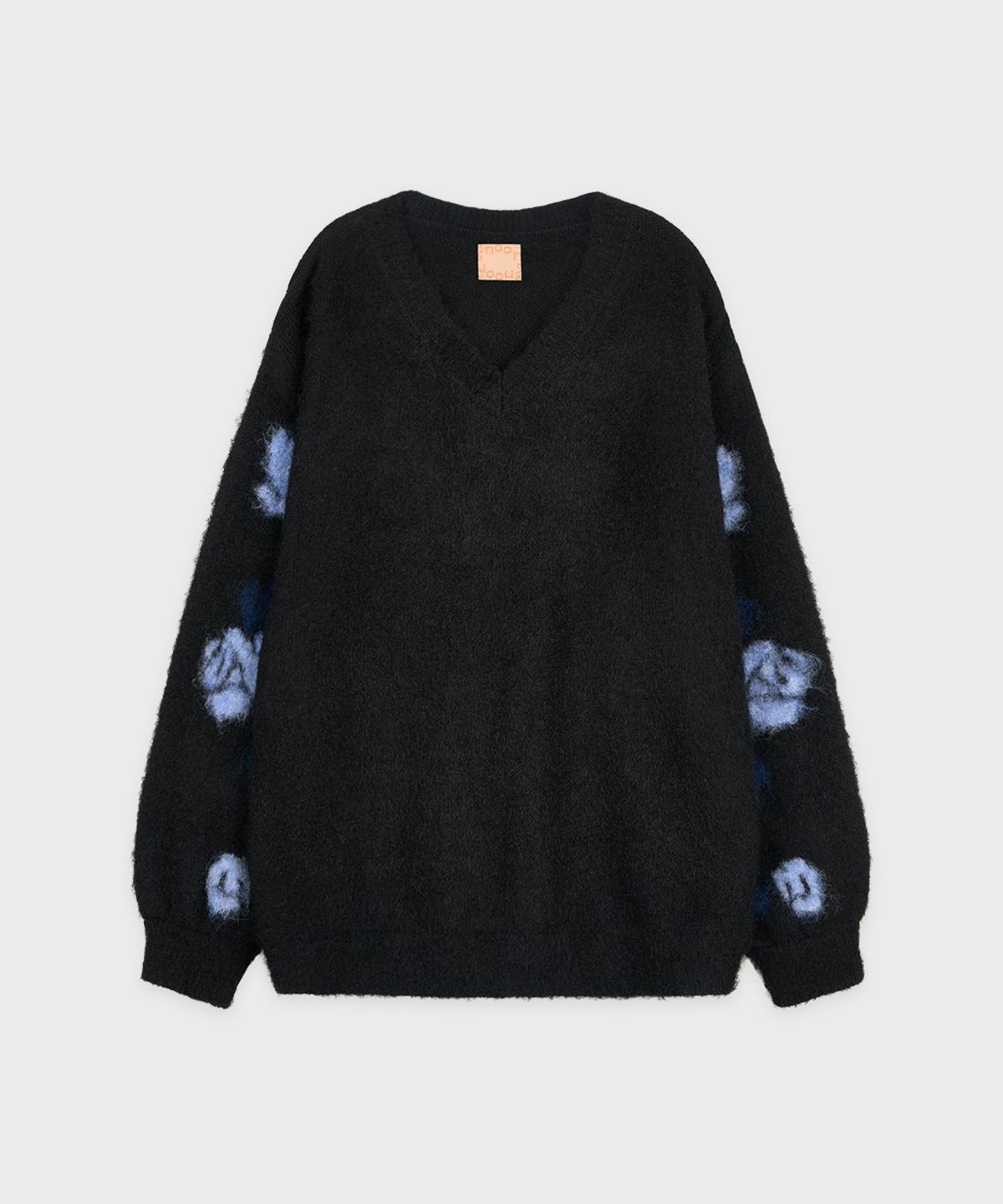 시눈(SINOON) Floral Jacquard Knit Pullover (Black)