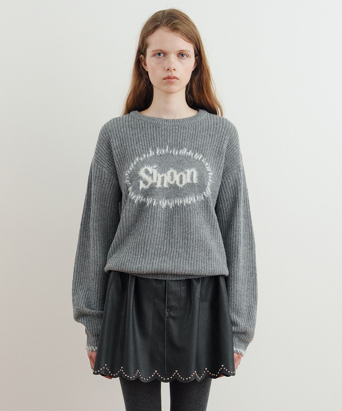 시눈(SINOON) Sinoon Logo Knit (Melange Grey)